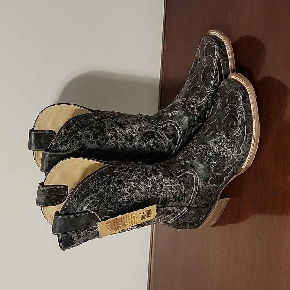 Coral Black Snake men's western boots size 10D